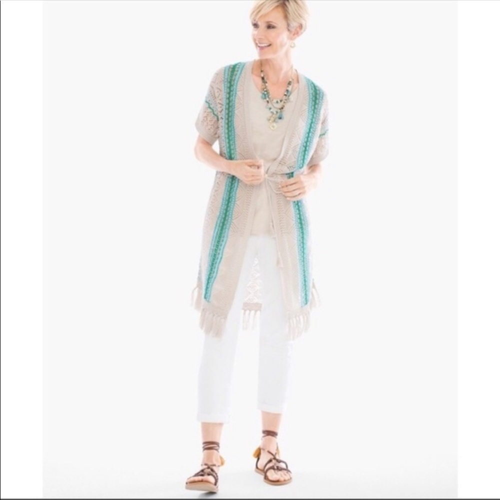Chicos linen cardigan